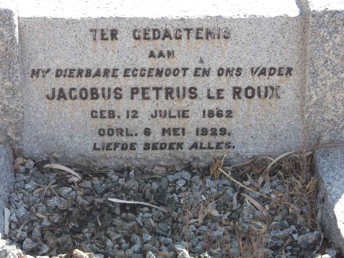 ROUX Jacobus Petrus, le 1862-1929