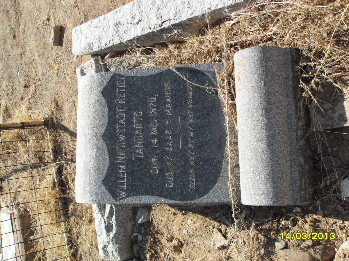 RETIEF Willem Neuwstadt -1920