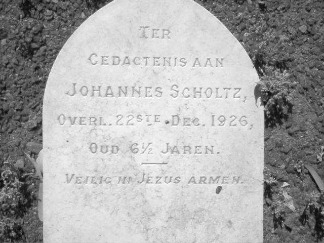 SCHOLTZ Johannes -1926