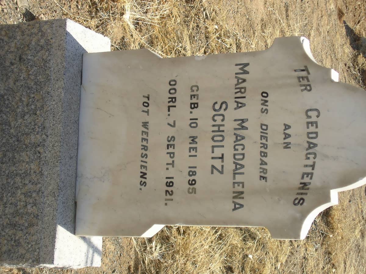 SCHOLTZ Maria Magdalena 1895-1921