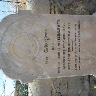 SCHALKWYK Gerrit Dirkse, van 1840-1904