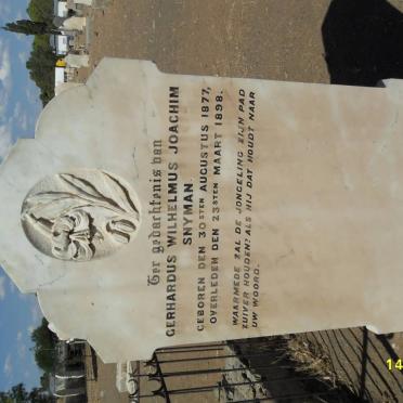 SNYMAN Gerhardus Wilhelmus Joachim 1877-1898