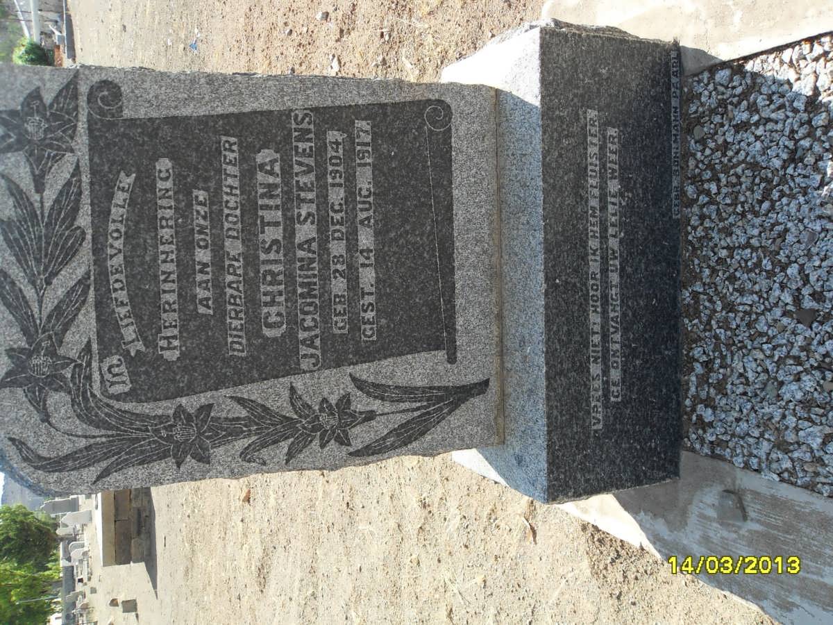 STEVENS Christina Jacomina 1904-1917