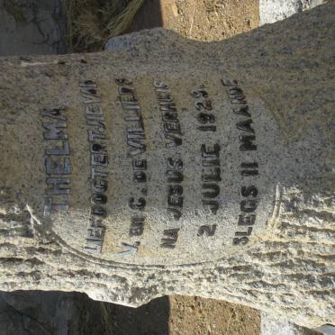 VILLIERS Thelma, de -1929