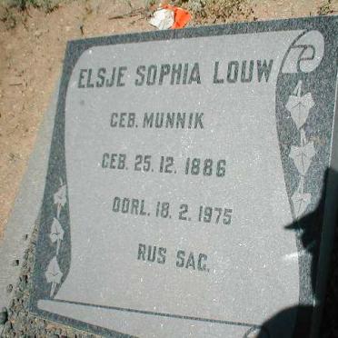 LOUW Elsje Sophia nee MUNNIK 1886-1975