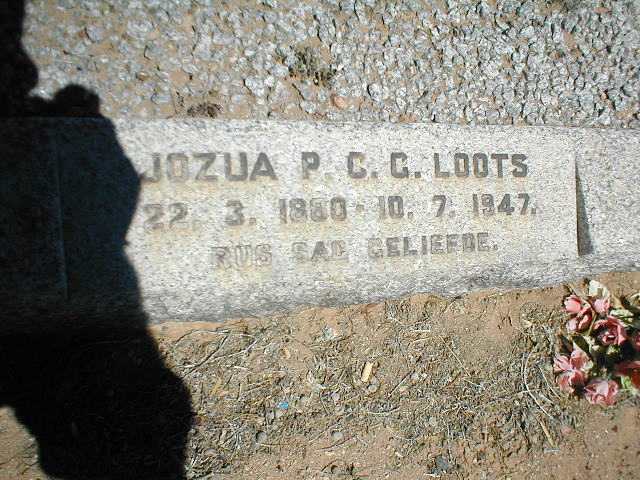 LOOTS Jozua P.C.G. 1880-1947