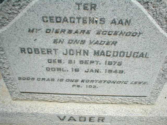 MACDOUGAL Robert John 1875-1948