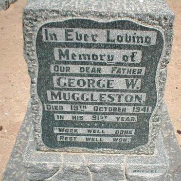 MUGGLESTON George W. -1941