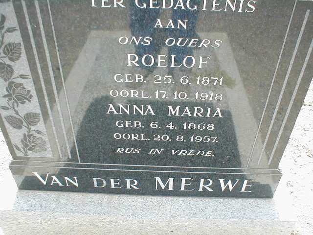 MERWE Roelof, van der 1871-1918 &amp; Anna Maria 1868-1957