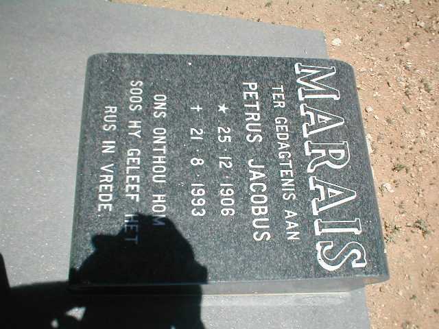 MARAIS Petrus Jacobus 1906-1993