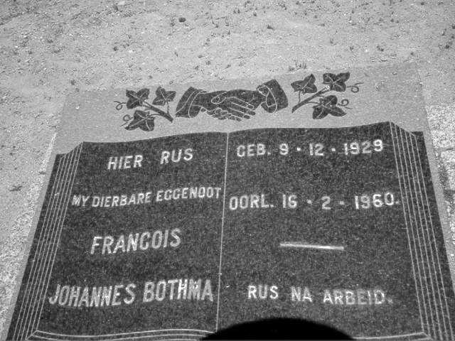 BOTHMA Francois Johannes 1929-1960