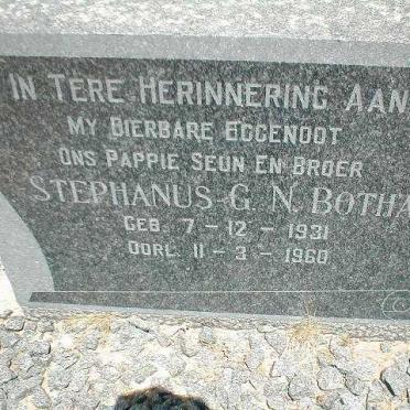BOTHA Stephanus G.N. 1931-1960