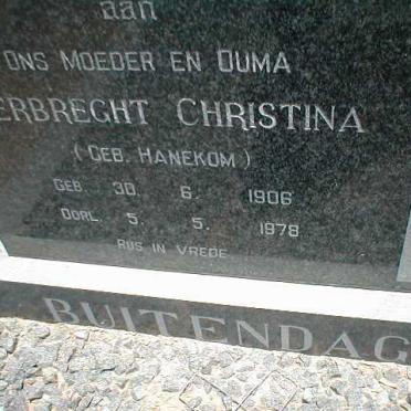 BUITENDAG Gerbrecht Christina nee HANEKOM 1906-1978