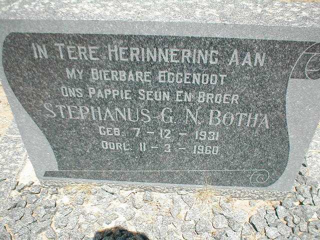 BOTHA Stephanus G.N. 1931-1960