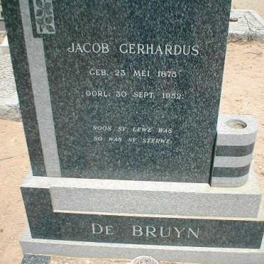 BRUYN Jacob Gerhardus, de 1875-1952