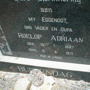 BUITENDAG Roelof Adriaan 1897-1971