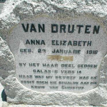 DRUTEN Anna Elizabeth, van 1916-