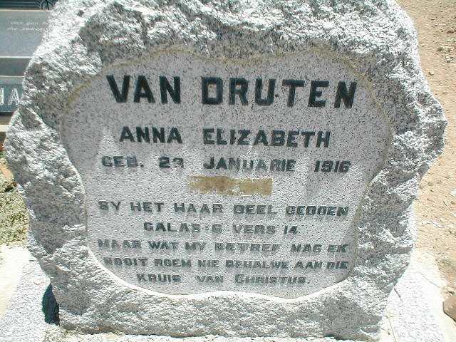 DRUTEN Anna Elizabeth, van 1916-