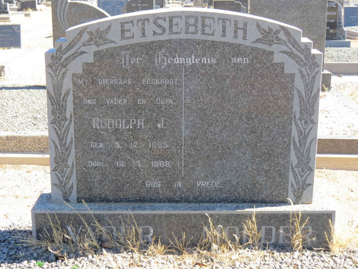 ETSEBETH Rudolph J. 1895-1968