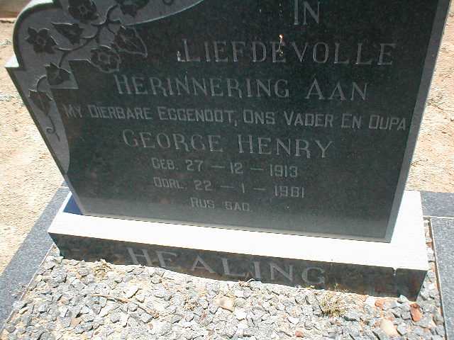 HEALING George Henry 1913-1981