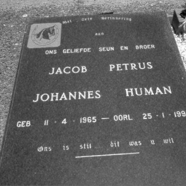 HUMAN Jacob Petrus Johannes 1965-1996