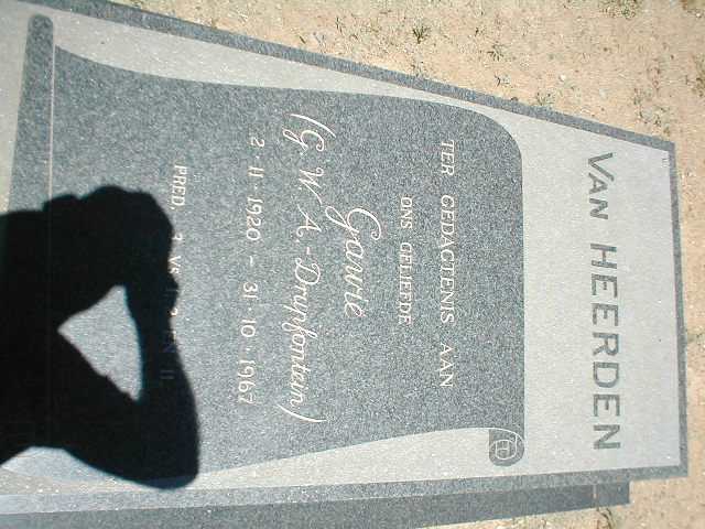 HEERDEN G.W.A., van 1920-1967