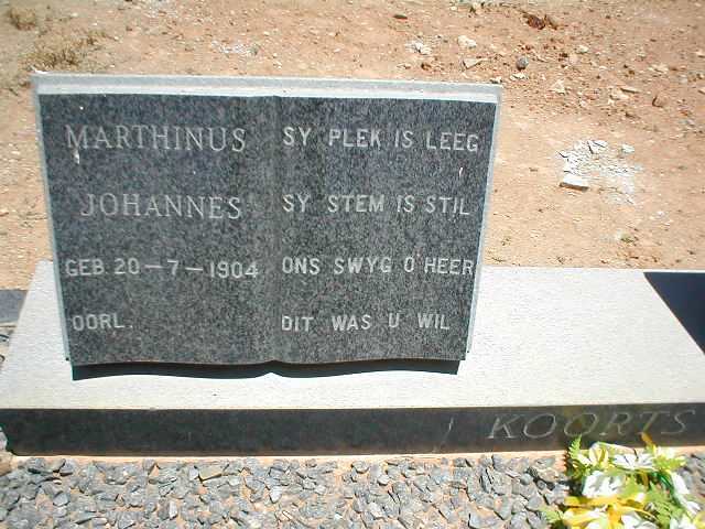 KOORTS Marthinus Johannes 1904-