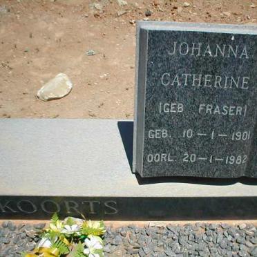 KOORTS Johanna Catherine nee FRASER 1901-1982