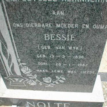 NOLTE Bessie nee VAN WYK 1896-1982