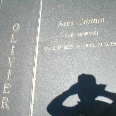 OLIVIER Sara Johanna nee LOMBARD 1892-1984