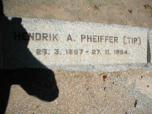 PHEIFFER Hendrik A. 1897-1954