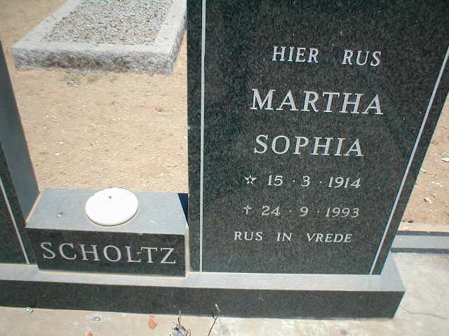 SCHOLTZ Martha Sophia 1914-1993