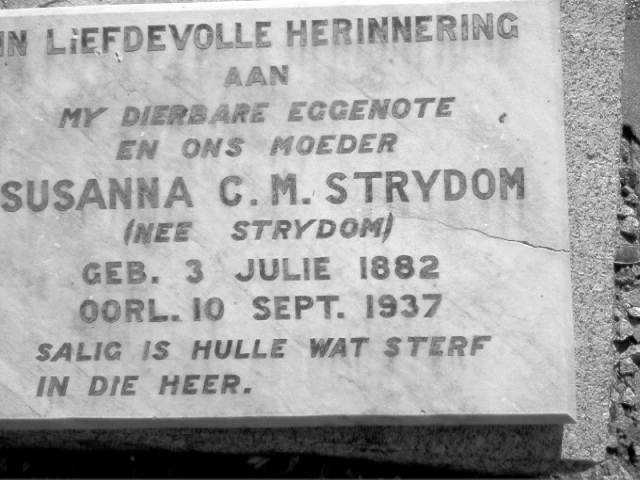 STRYDOM Susanna C.M. nee STRYDOM 1882-1937