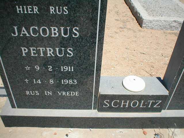 SCHOLTZ Jacobus Petrus 1911-1983