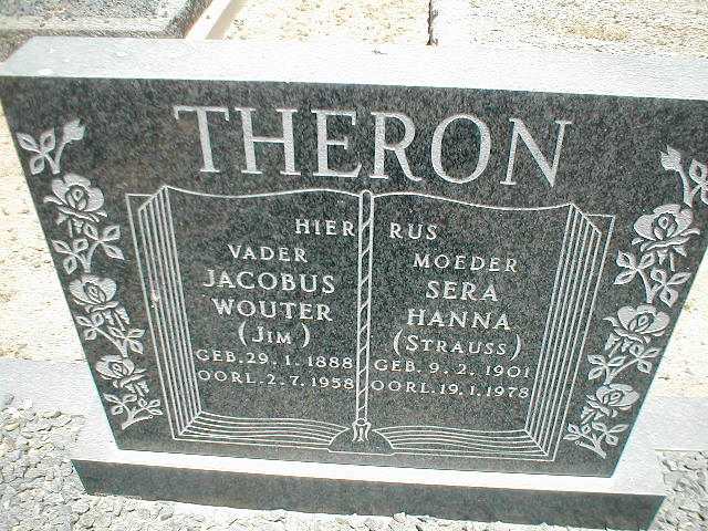 THERON Jacobus Wouter 1888-1958 &amp; Sera Hanna STRAUSS 1901-1978
