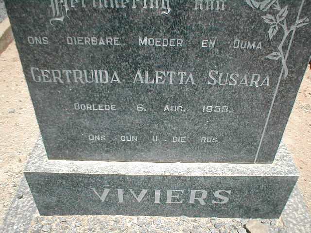 VIVIERS Gertruida Aletta Susara  -1953