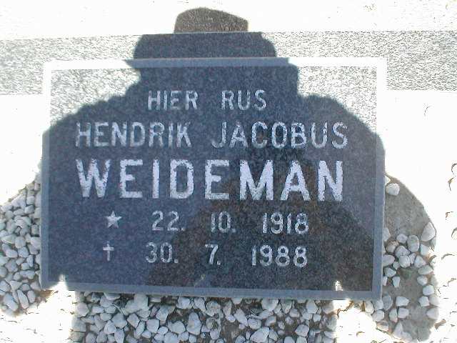 WEIDEMAN Hendrik Jacobus 1918-1988