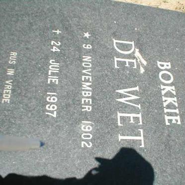 WET Bokkie, de 1902-1997