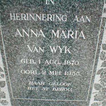 WYK Anna Maria, van 1870-1955