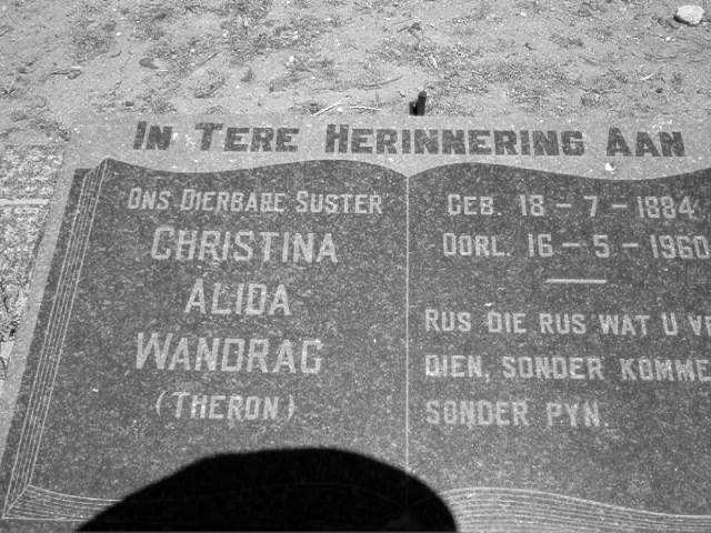 WANDRAG Christina Alida nee THERON 1884-1960