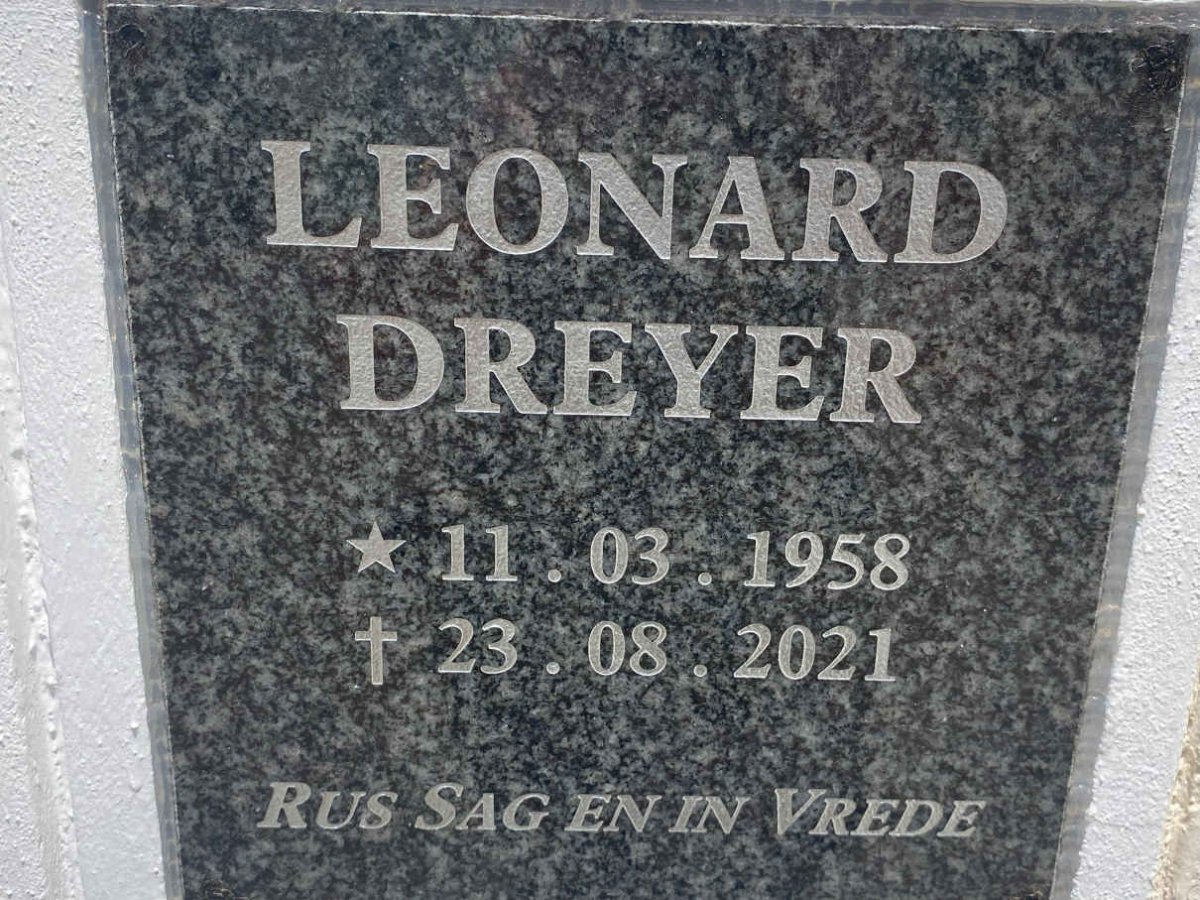 DREYER Leonard 1958-2021