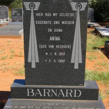 BARNARD Anna nee VAN HEERDEN 1913-1982