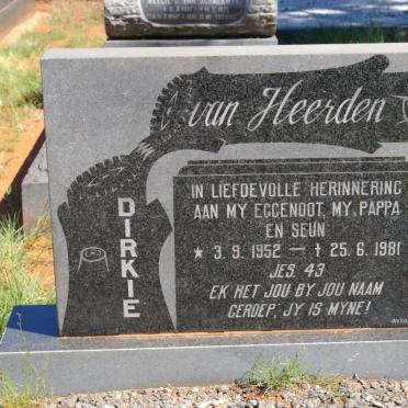 HEERDEN Dirkie, van 1952-1981