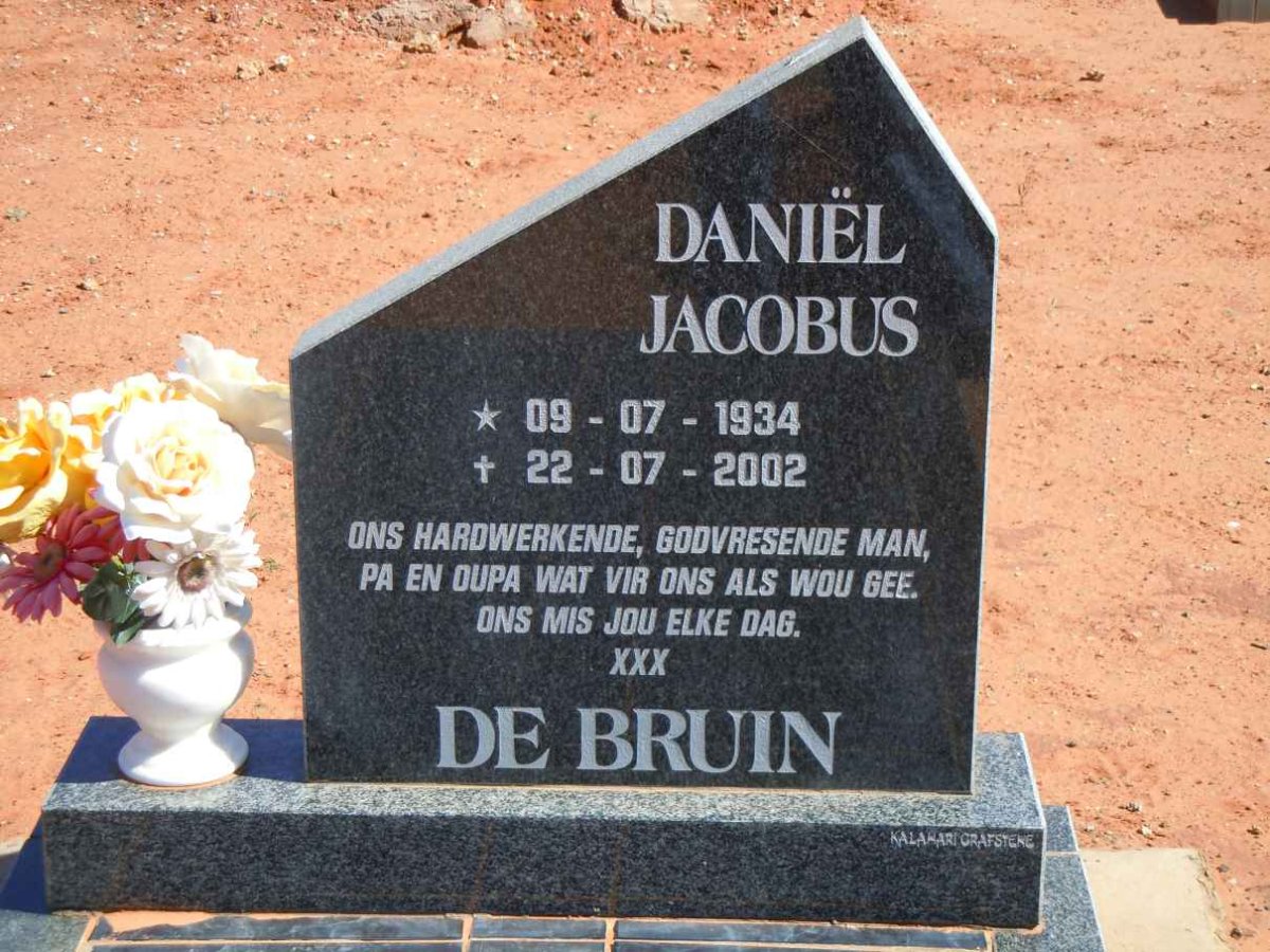 BRUIN Daniël Jacobus, de 1934-2002