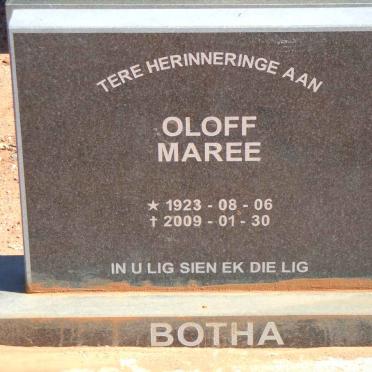 BOTHA Oloff Maree 1923-2009