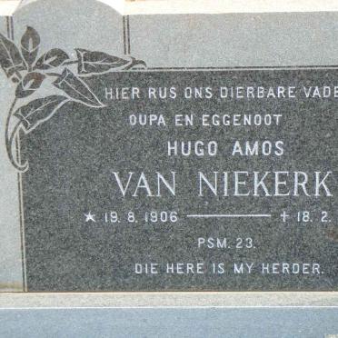 NIEKERK Hugo Amos, van 1906-1975