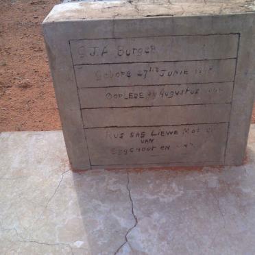 BURGER G.J.A. 1898-1966