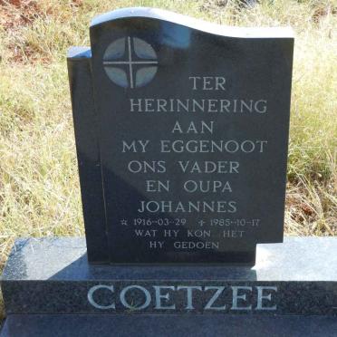 COETZEE Johannes 1916-1985
