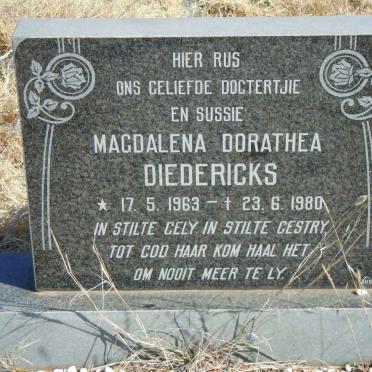 DIEDERICKS Magdalena Dorathea 1963-1980