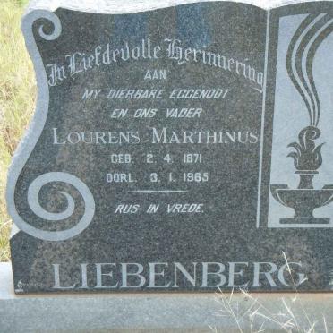 LIEBENBERG Lourens Marthinus 1871-1965